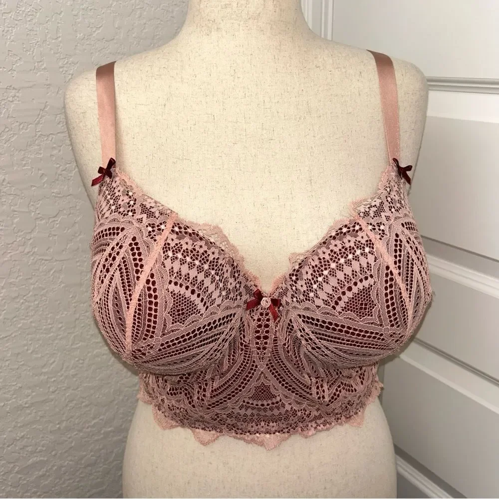 Cacique Lace Underwire Boost Balconette Bra